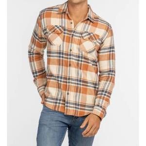 NEW LIV mason flannel shirt in argan brown